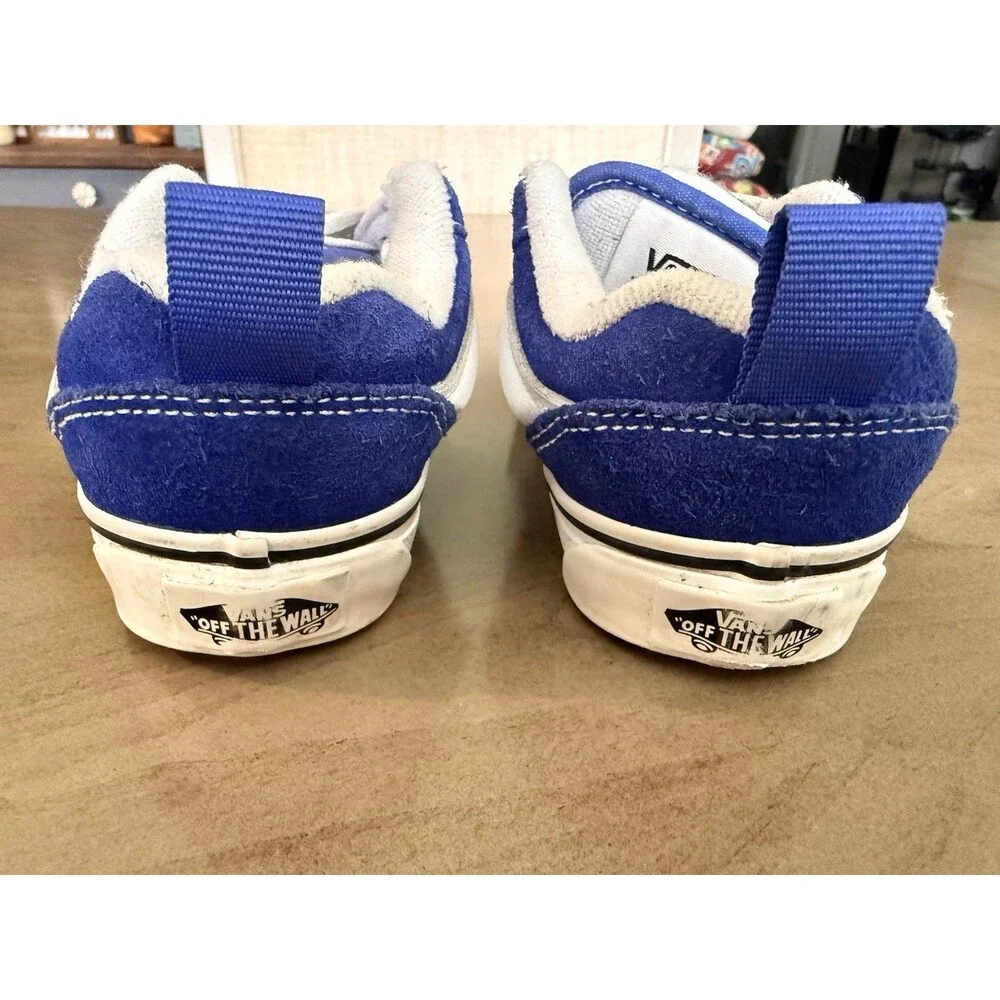 VANS US Kids 10.5 Off The Wall Blue White Old Skool Shoes Sneakers Boys